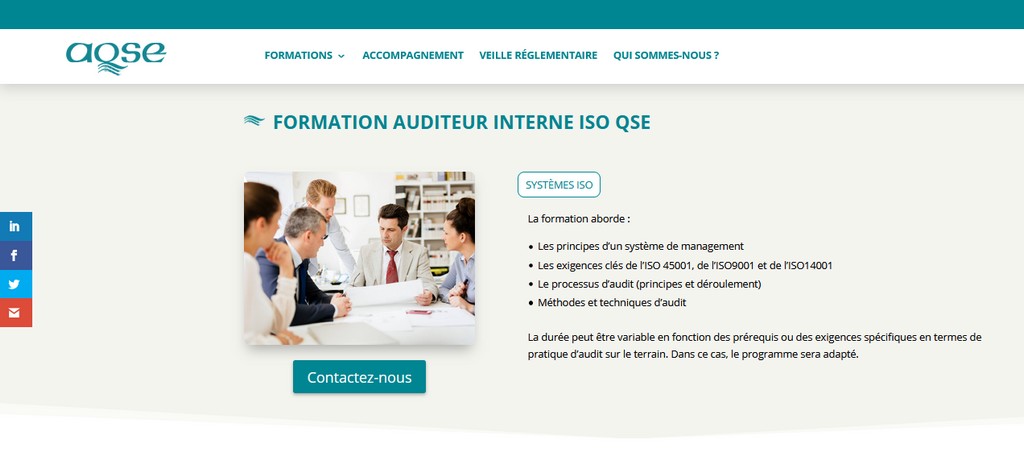 Formation auditeur interne HSE audit interne scurit et diagnostic HSE AQSE-France.fr